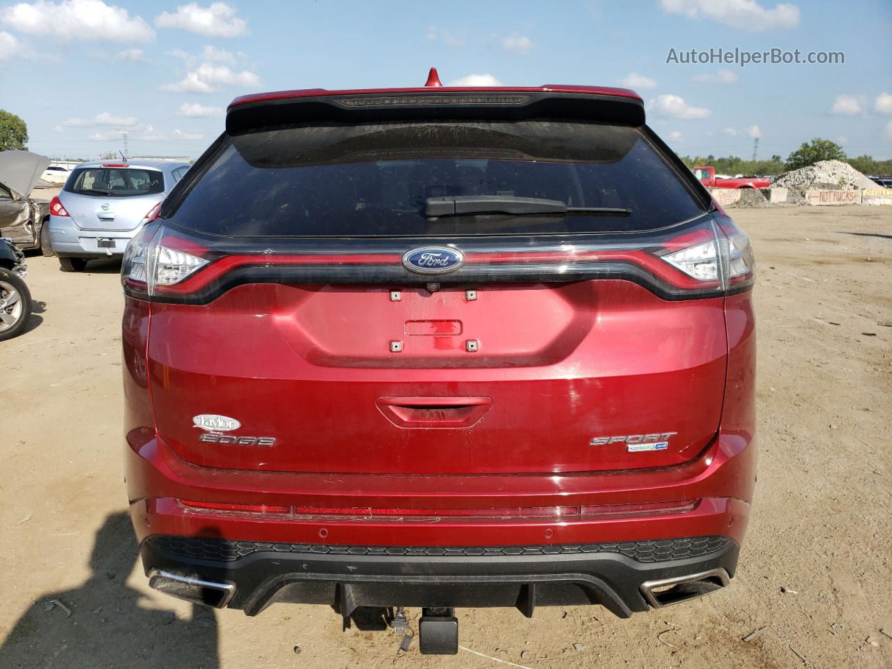 2016 Ford Edge Sport Red vin: 2FMPK4AP6GBB56673