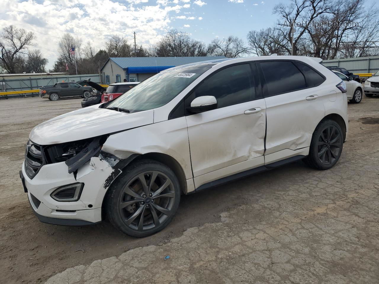 2018 Ford Edge Sport White vin: 2FMPK4AP6JBB10235