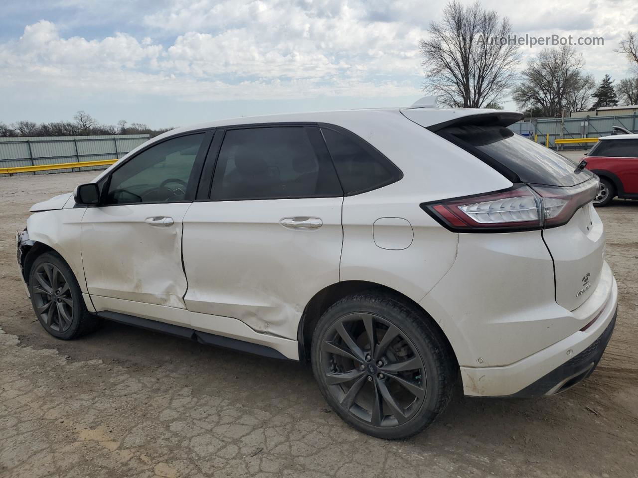 2018 Ford Edge Sport White vin: 2FMPK4AP6JBB10235