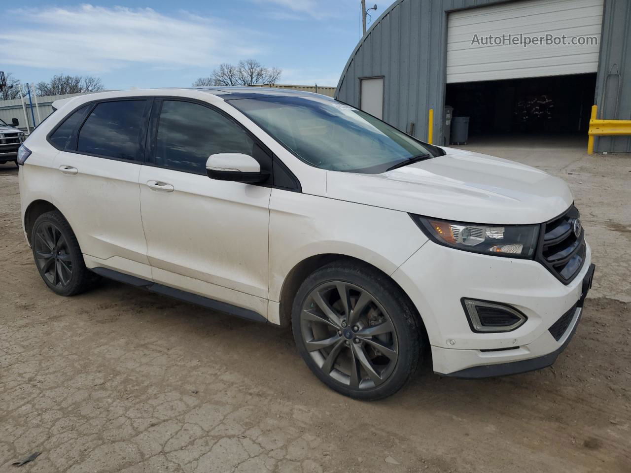 2018 Ford Edge Sport White vin: 2FMPK4AP6JBB10235