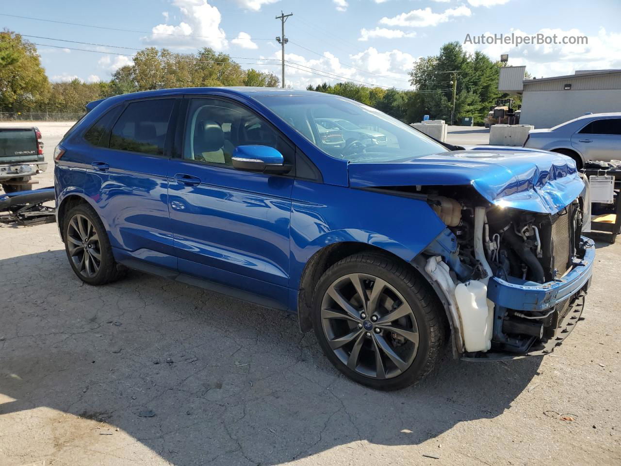 2018 Ford Edge Sport Blue vin: 2FMPK4AP6JBC30987