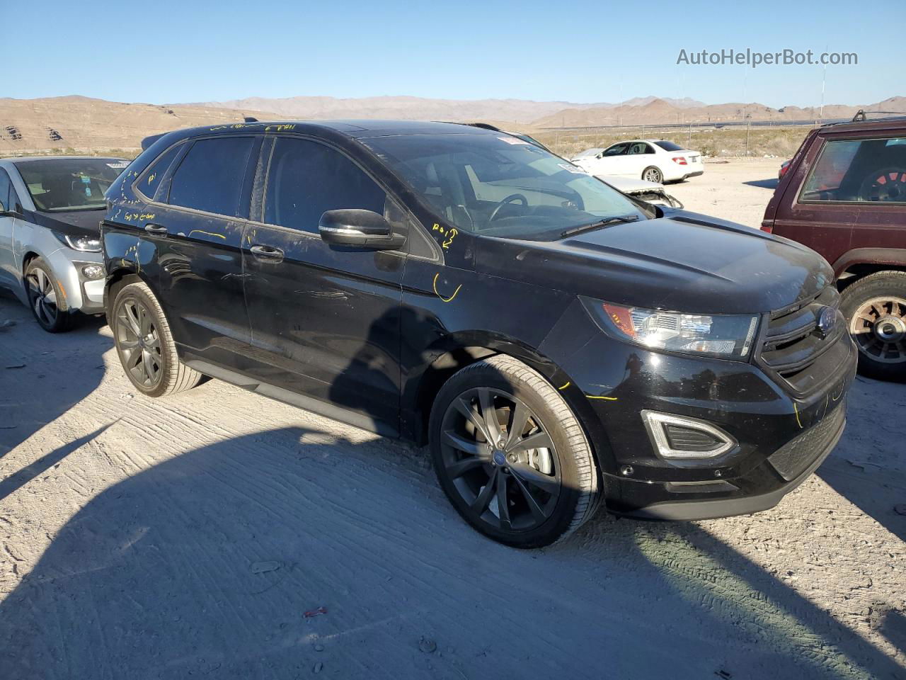 2016 Ford Edge Sport Black vin: 2FMPK4AP7GBC65031