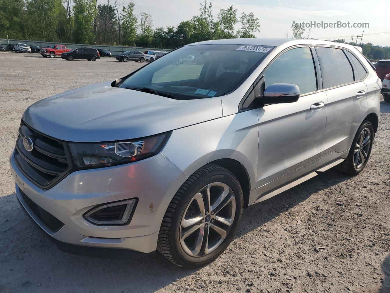 2017 Ford Edge Sport Silver vin: 2FMPK4AP7HBB71247