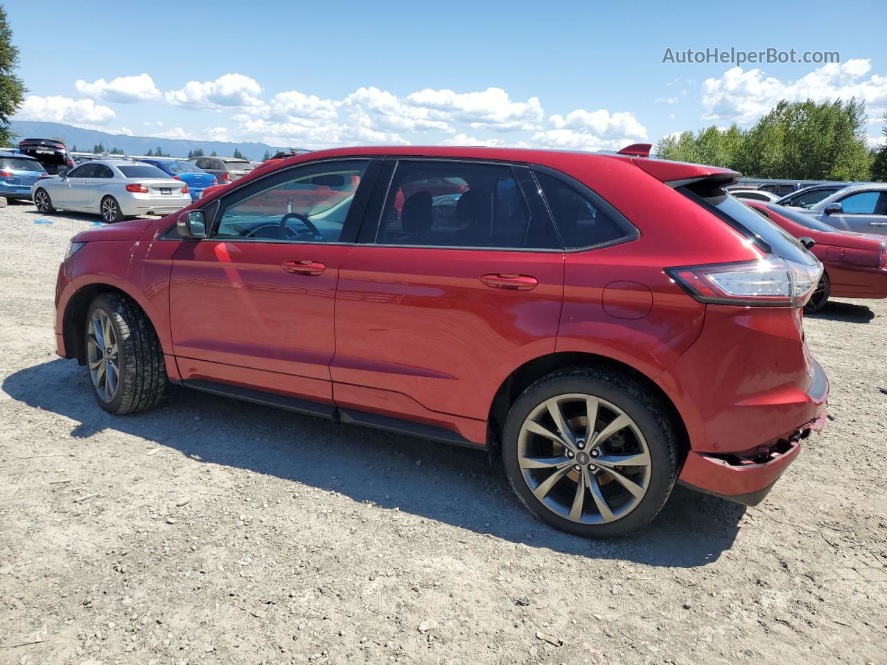 2017 Ford Edge Sport Red vin: 2FMPK4AP7HBC02903