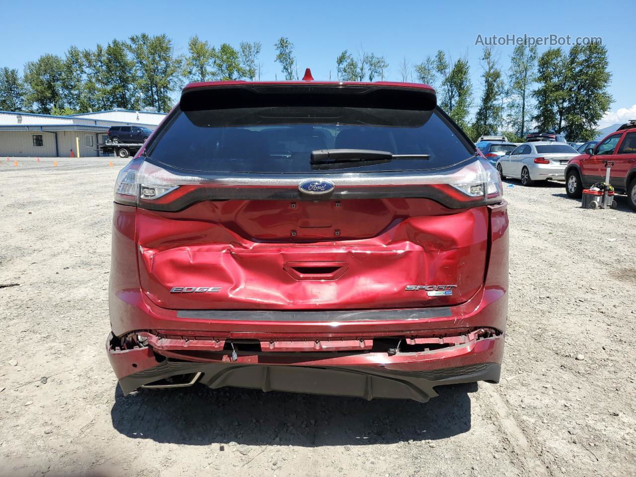 2017 Ford Edge Sport Red vin: 2FMPK4AP7HBC02903