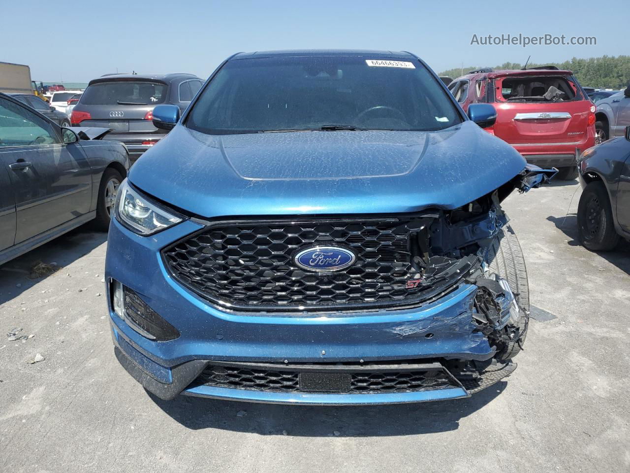 2019 Ford Edge St Синий vin: 2FMPK4AP7KBB01092