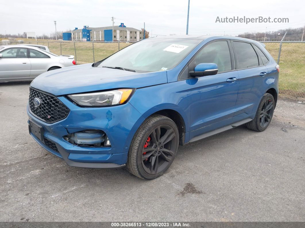 2019 Ford Edge St Синий vin: 2FMPK4AP7KBB41737