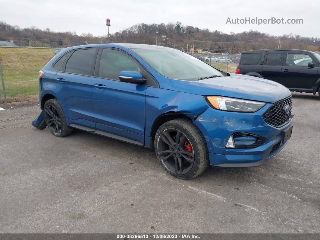 2019 Ford Edge St Синий vin: 2FMPK4AP7KBB41737