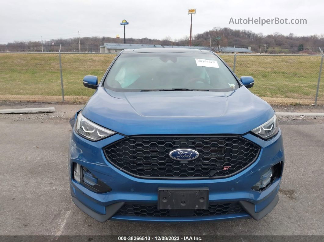 2019 Ford Edge St Синий vin: 2FMPK4AP7KBB41737