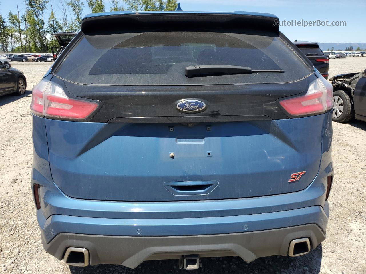 2019 Ford Edge St Blue vin: 2FMPK4AP7KBB42256