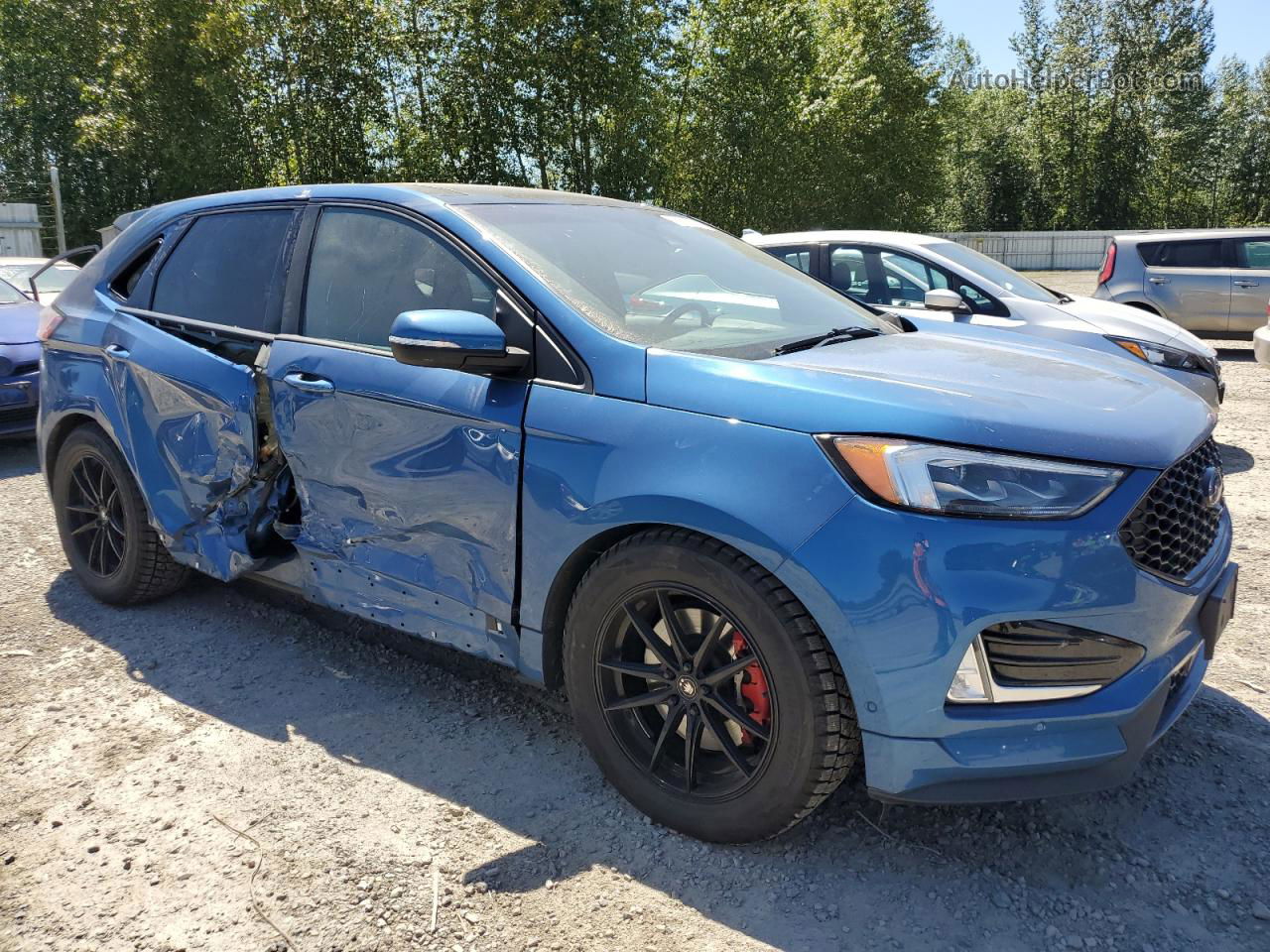 2019 Ford Edge St Blue vin: 2FMPK4AP7KBB42256