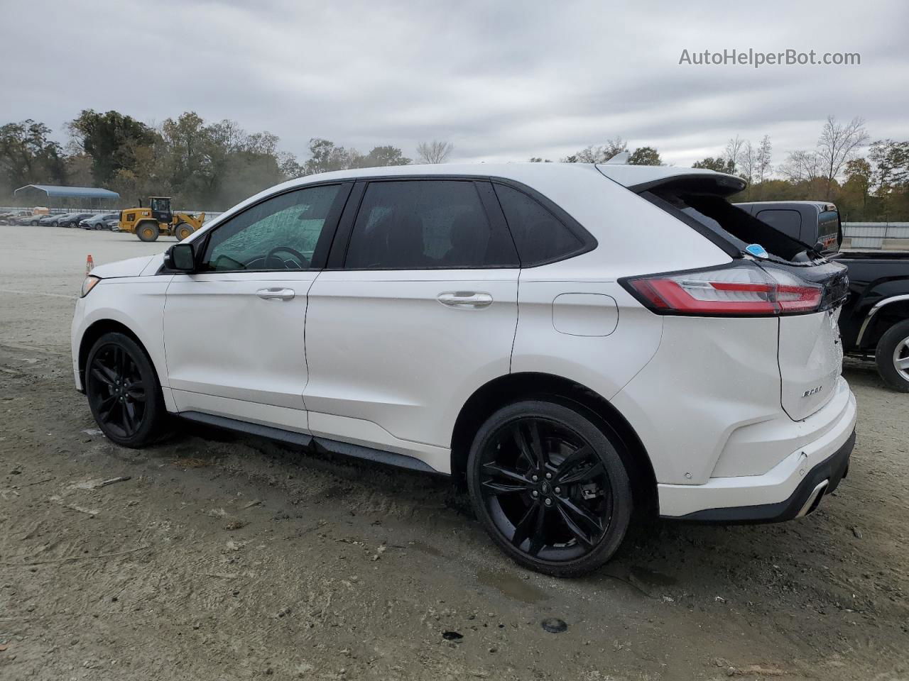 2019 Ford Edge St White vin: 2FMPK4AP8KBB26373