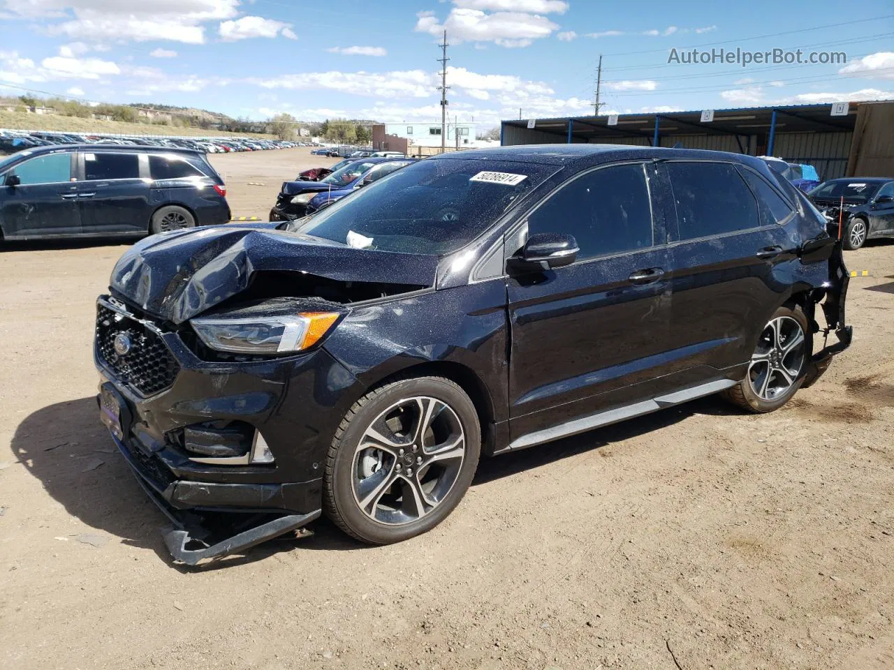 2019 Ford Edge St Черный vin: 2FMPK4AP8KBC20706