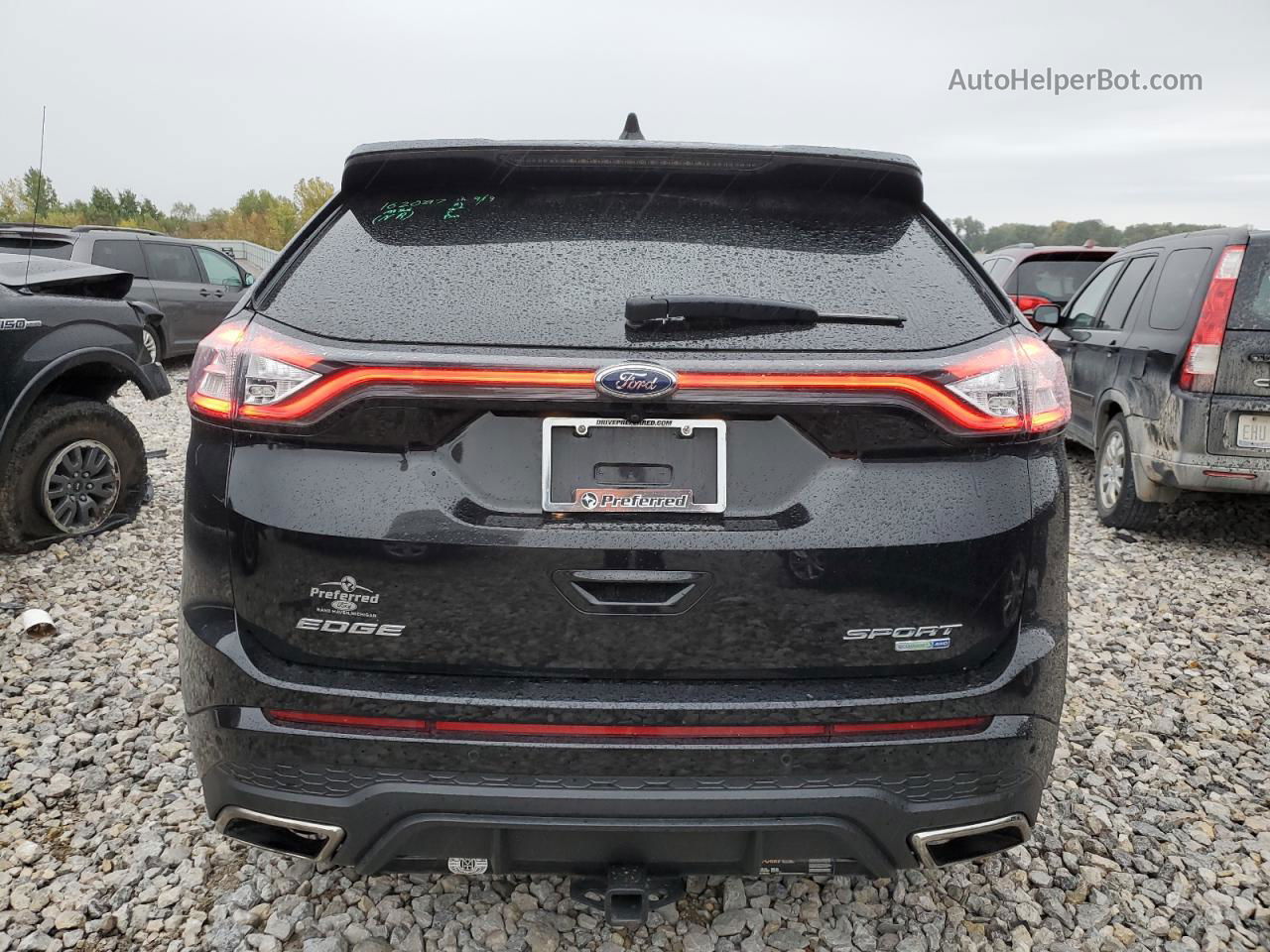 2016 Ford Edge Sport Black vin: 2FMPK4AP9GBC30765