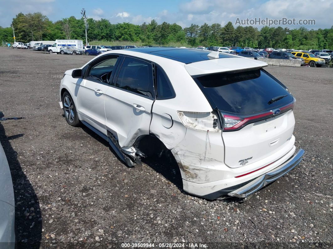 2017 Ford Edge Sport White vin: 2FMPK4AP9HBB24804