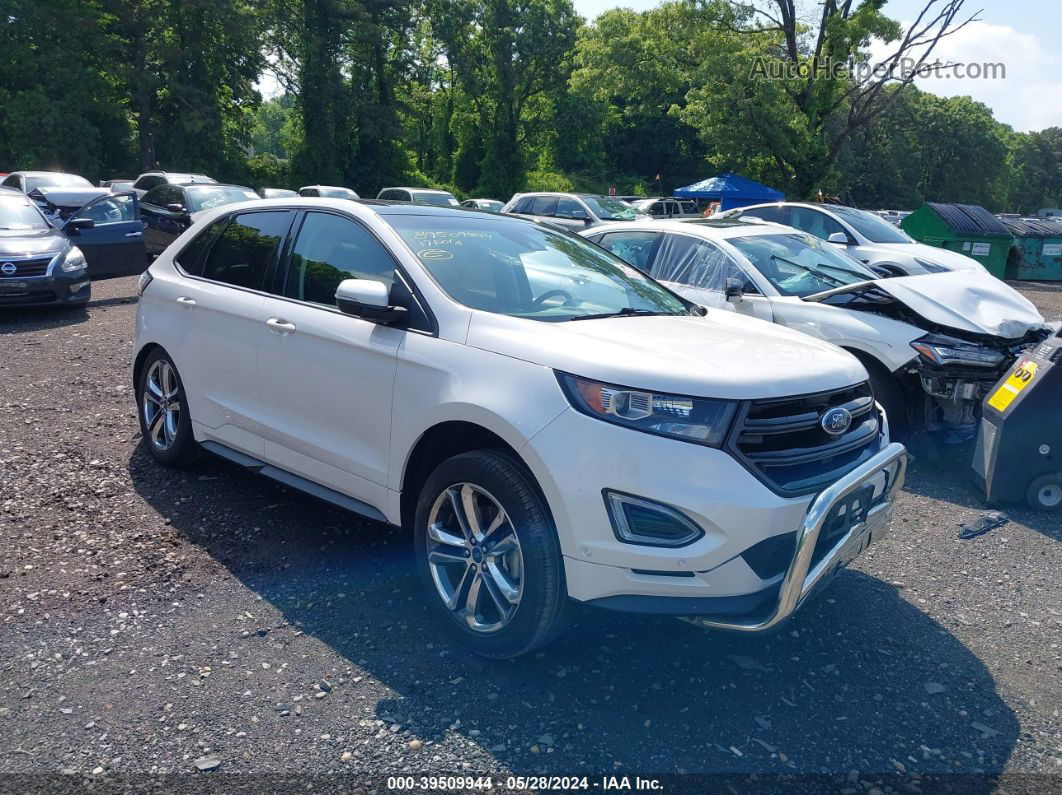 2017 Ford Edge Sport White vin: 2FMPK4AP9HBB24804