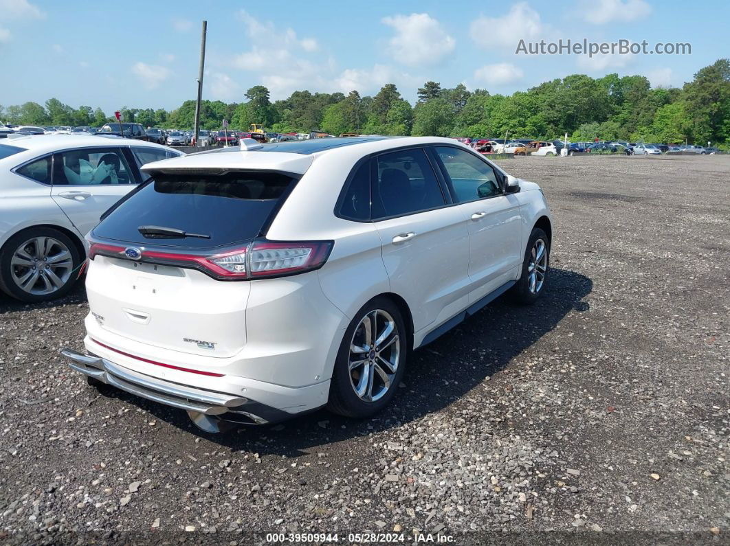 2017 Ford Edge Sport White vin: 2FMPK4AP9HBB24804