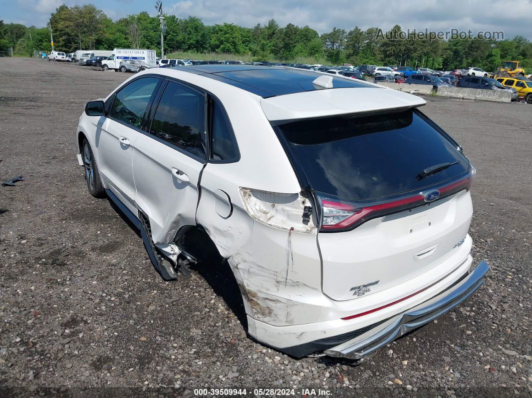 2017 Ford Edge Sport White vin: 2FMPK4AP9HBB24804