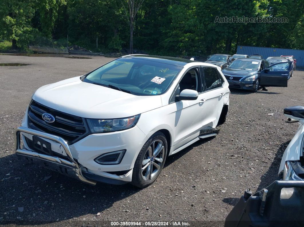 2017 Ford Edge Sport White vin: 2FMPK4AP9HBB24804