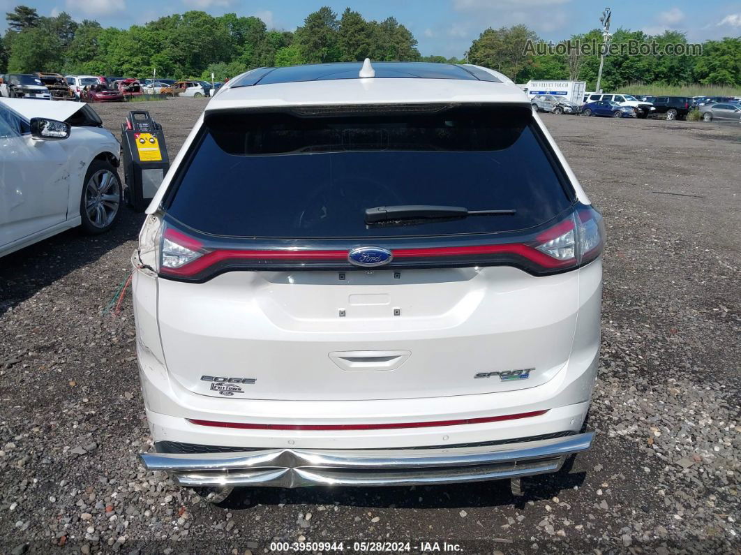 2017 Ford Edge Sport White vin: 2FMPK4AP9HBB24804