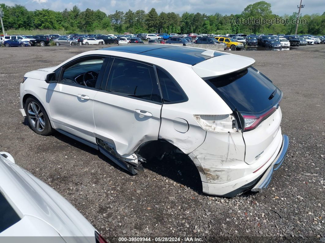 2017 Ford Edge Sport White vin: 2FMPK4AP9HBB24804