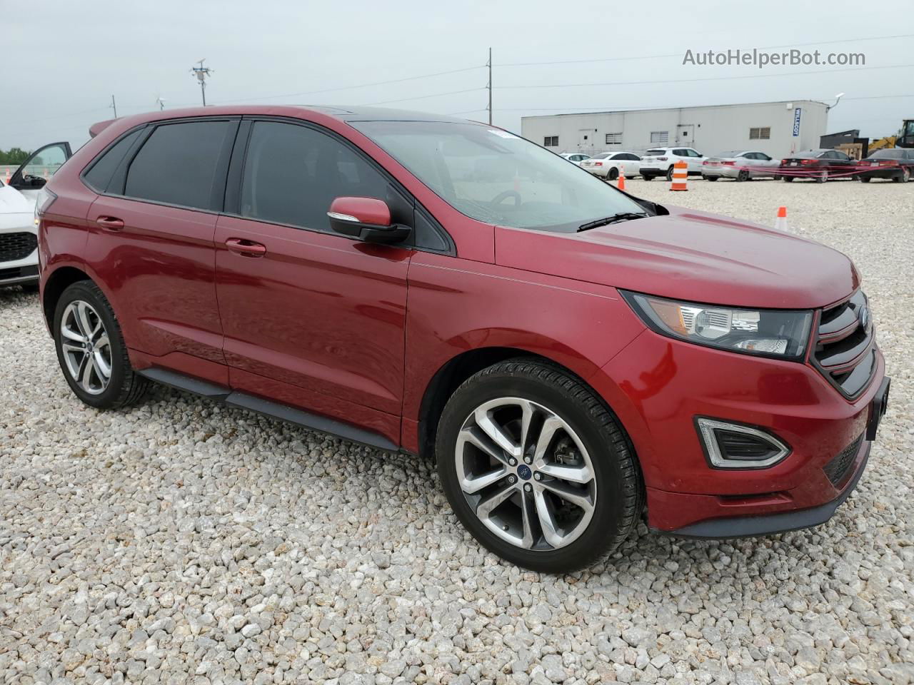 2017 Ford Edge Sport Maroon vin: 2FMPK4AP9HBB42753