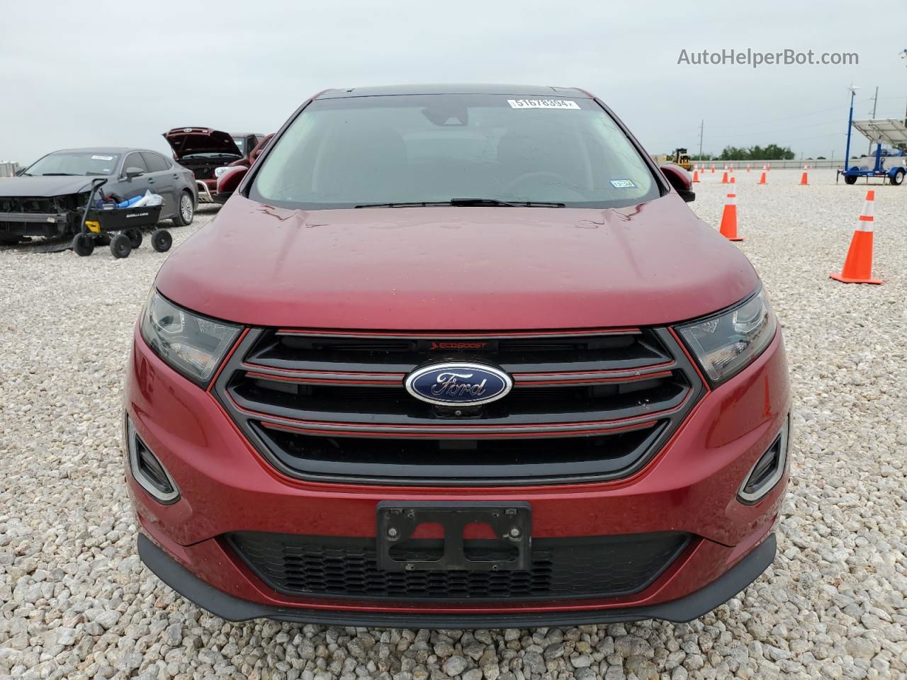 2017 Ford Edge Sport Maroon vin: 2FMPK4AP9HBB42753