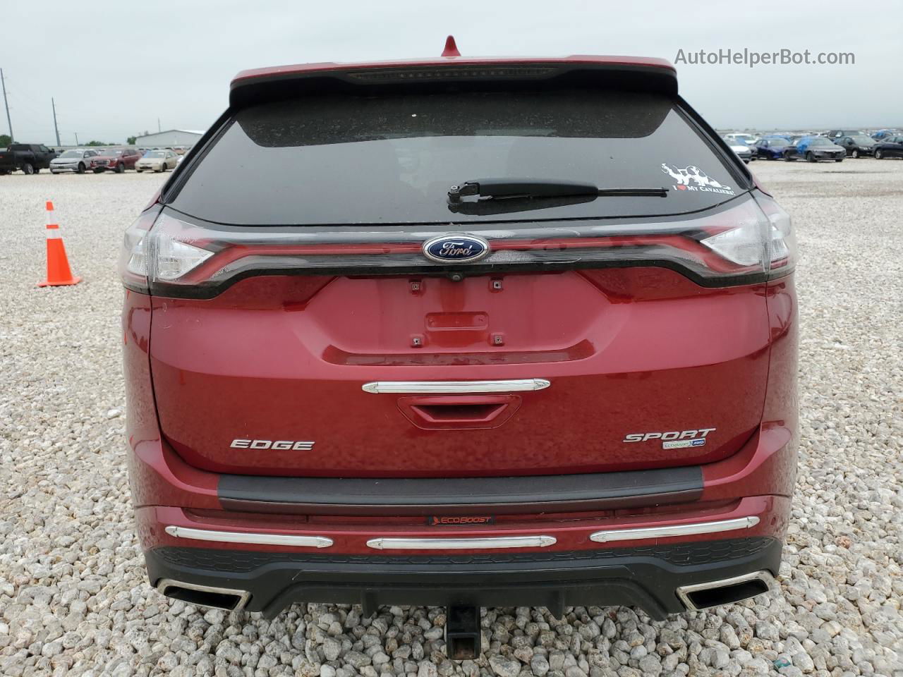 2017 Ford Edge Sport Maroon vin: 2FMPK4AP9HBB42753