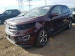 2017 Ford Edge Sport Maroon vin: 2FMPK4AP9HBC41718