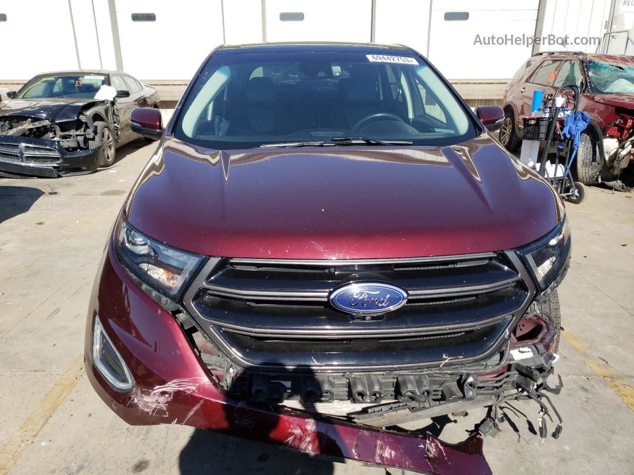 2017 Ford Edge Sport Maroon vin: 2FMPK4AP9HBC42609