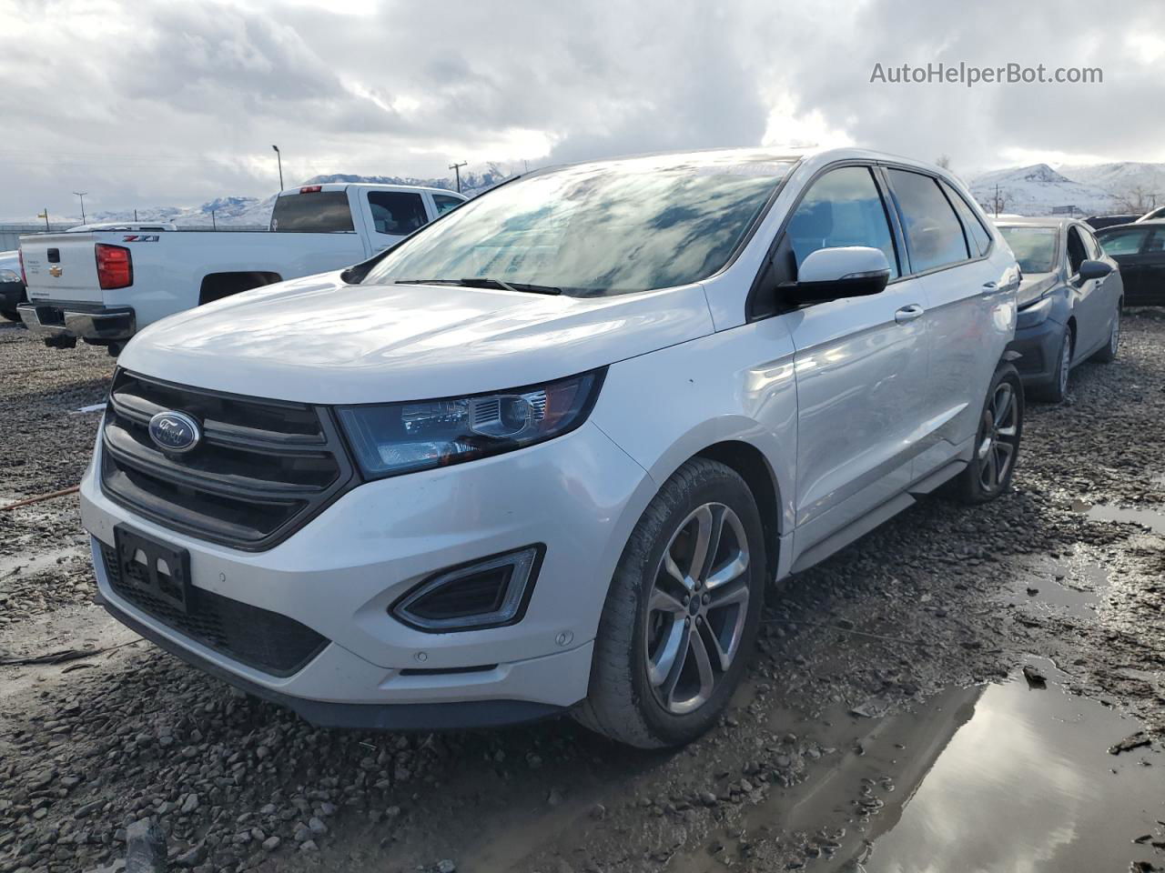 2018 Ford Edge Sport Белый vin: 2FMPK4AP9JBB05191