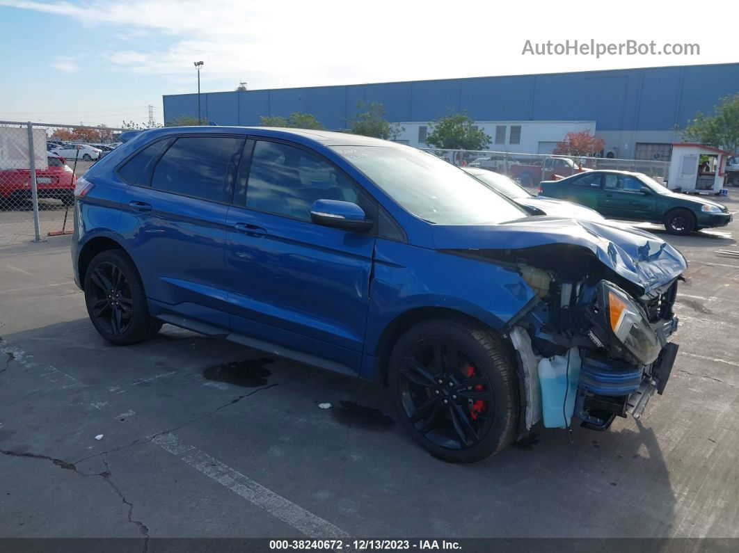 2019 Ford Edge St Blue vin: 2FMPK4AP9KBC01498