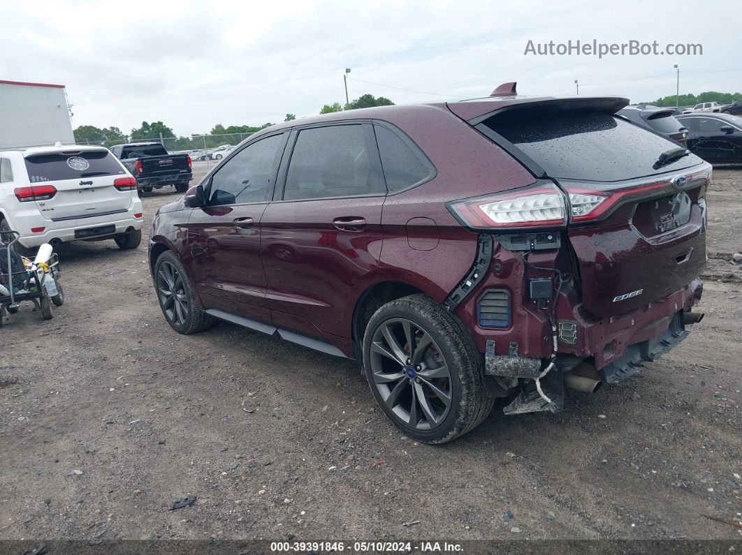 2018 Ford Edge Sport Maroon vin: 2FMPK4APXJBB21531