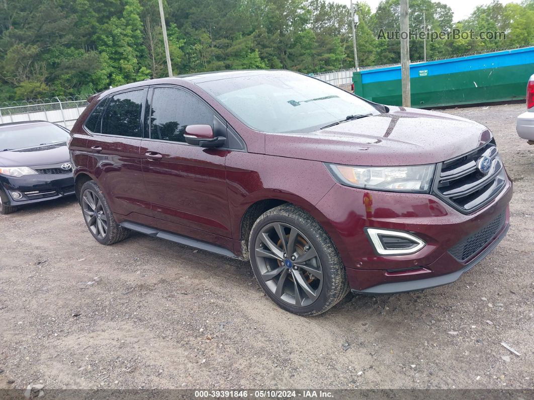 2018 Ford Edge Sport Maroon vin: 2FMPK4APXJBB21531