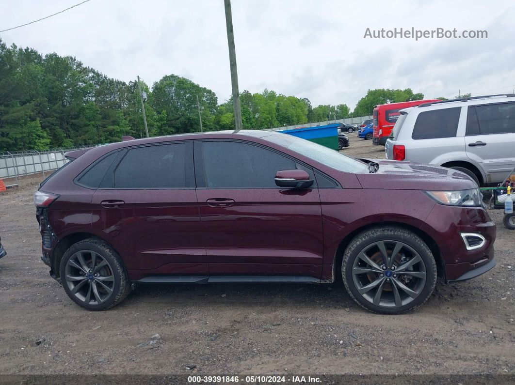 2018 Ford Edge Sport Maroon vin: 2FMPK4APXJBB21531