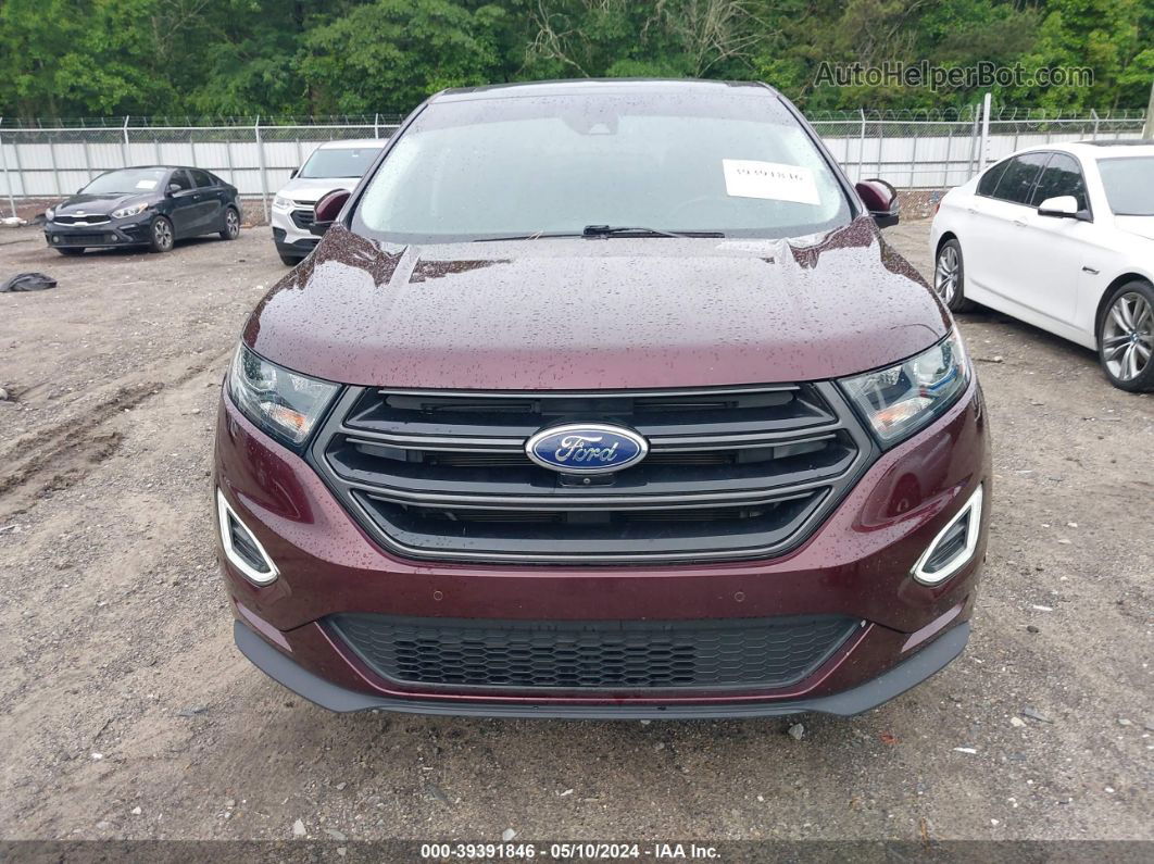 2018 Ford Edge Sport Maroon vin: 2FMPK4APXJBB21531