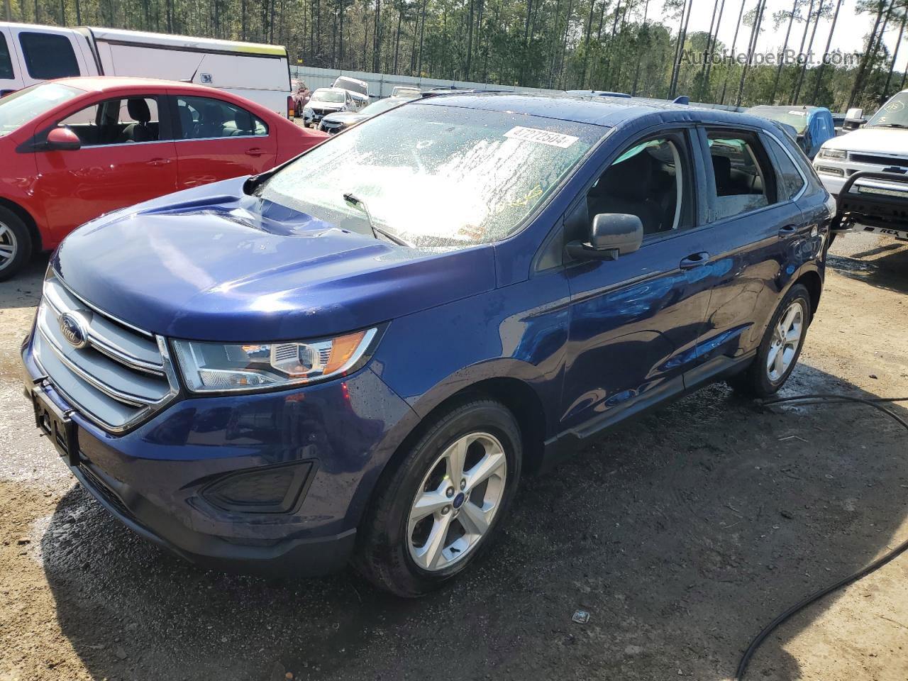 2016 Ford Edge Se Blue vin: 2FMPK4G90GBC33062