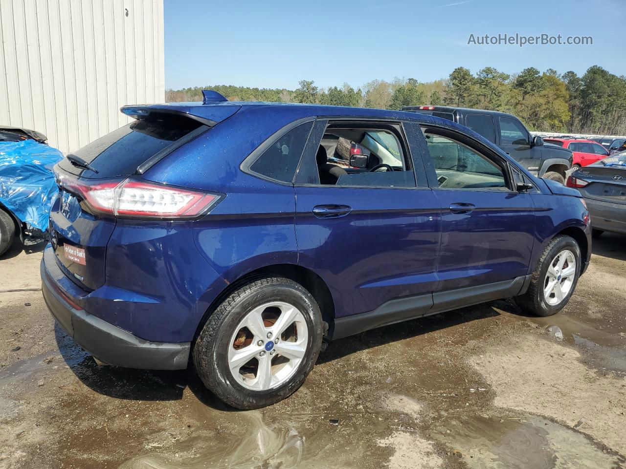 2016 Ford Edge Se Blue vin: 2FMPK4G90GBC33062