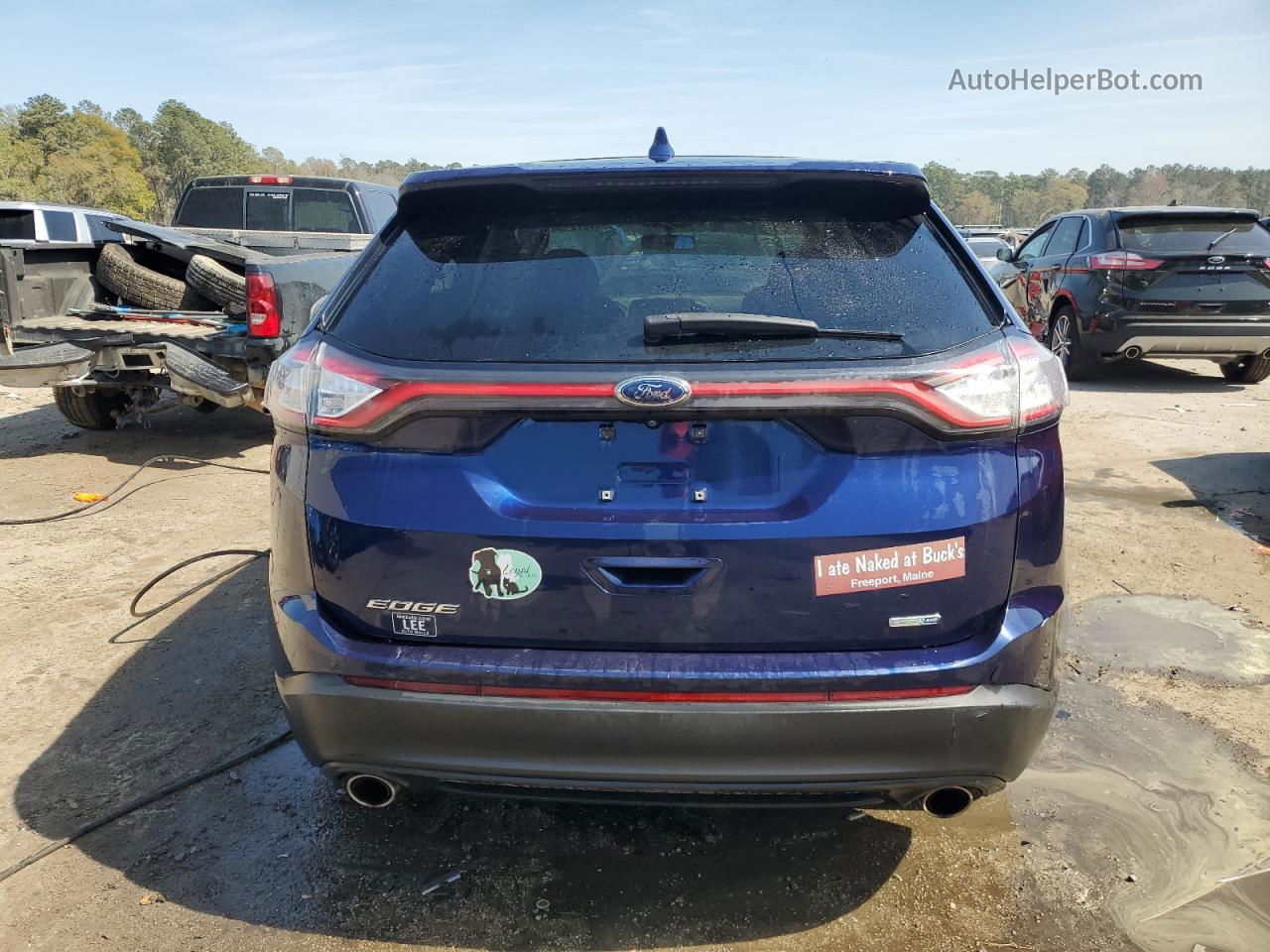 2016 Ford Edge Se Blue vin: 2FMPK4G90GBC33062