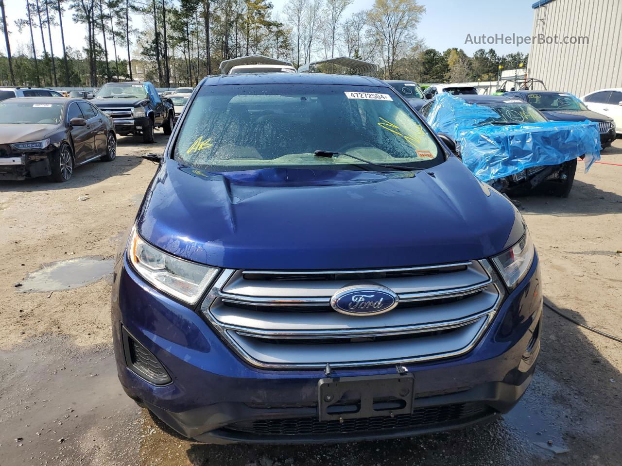 2016 Ford Edge Se Blue vin: 2FMPK4G90GBC33062