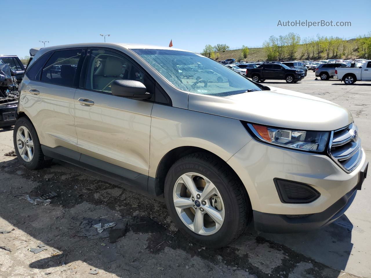 2017 Ford Edge Se Tan vin: 2FMPK4G90HBC64412