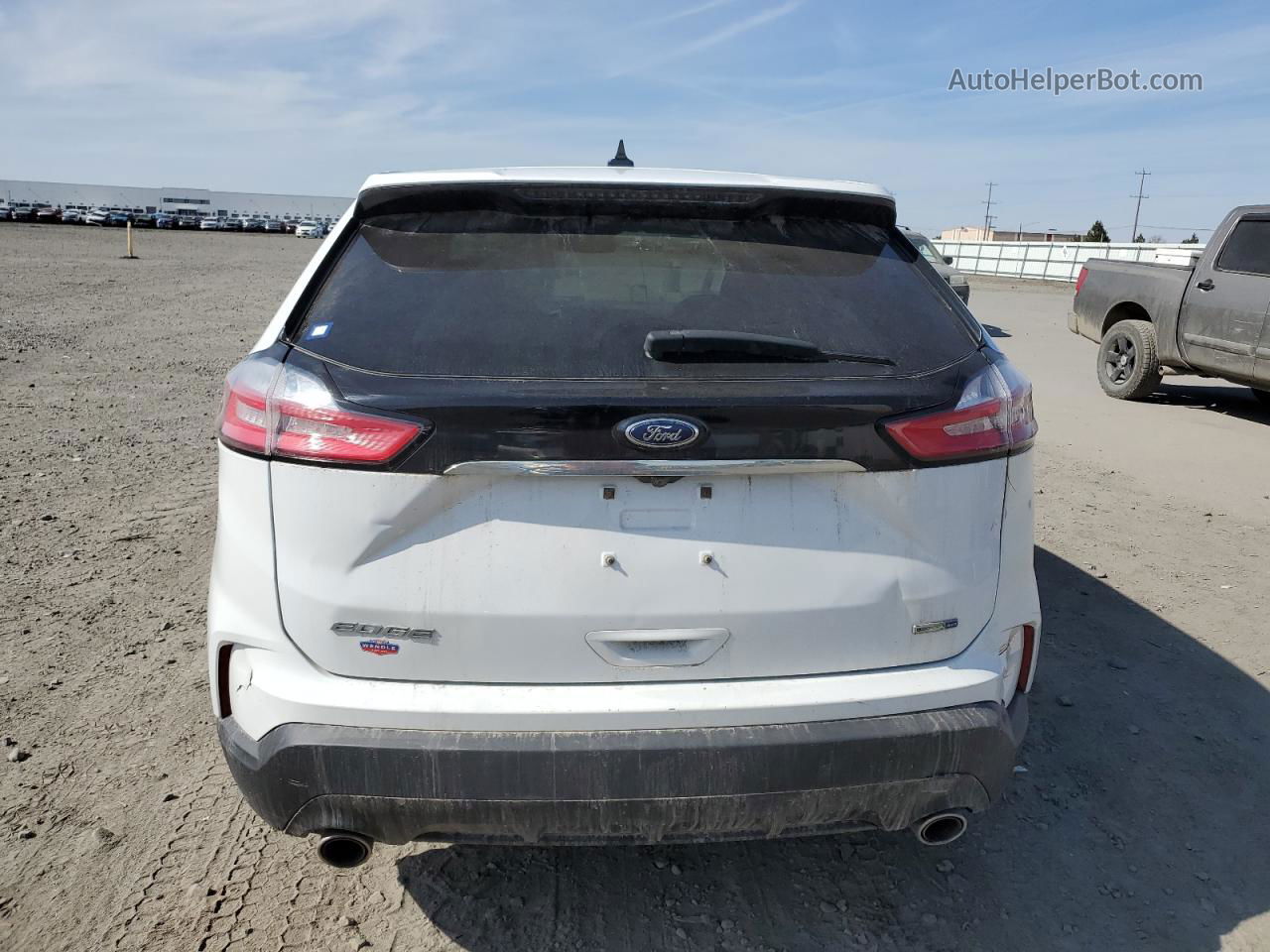 2019 Ford Edge Se White vin: 2FMPK4G90KBB18017