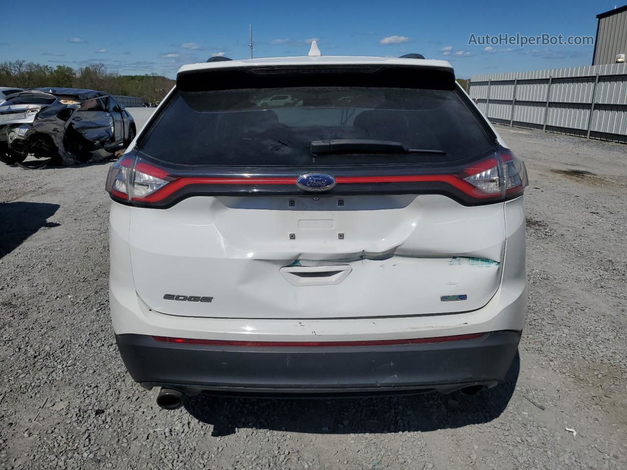 2016 Ford Edge Se White vin: 2FMPK4G91GBC64918