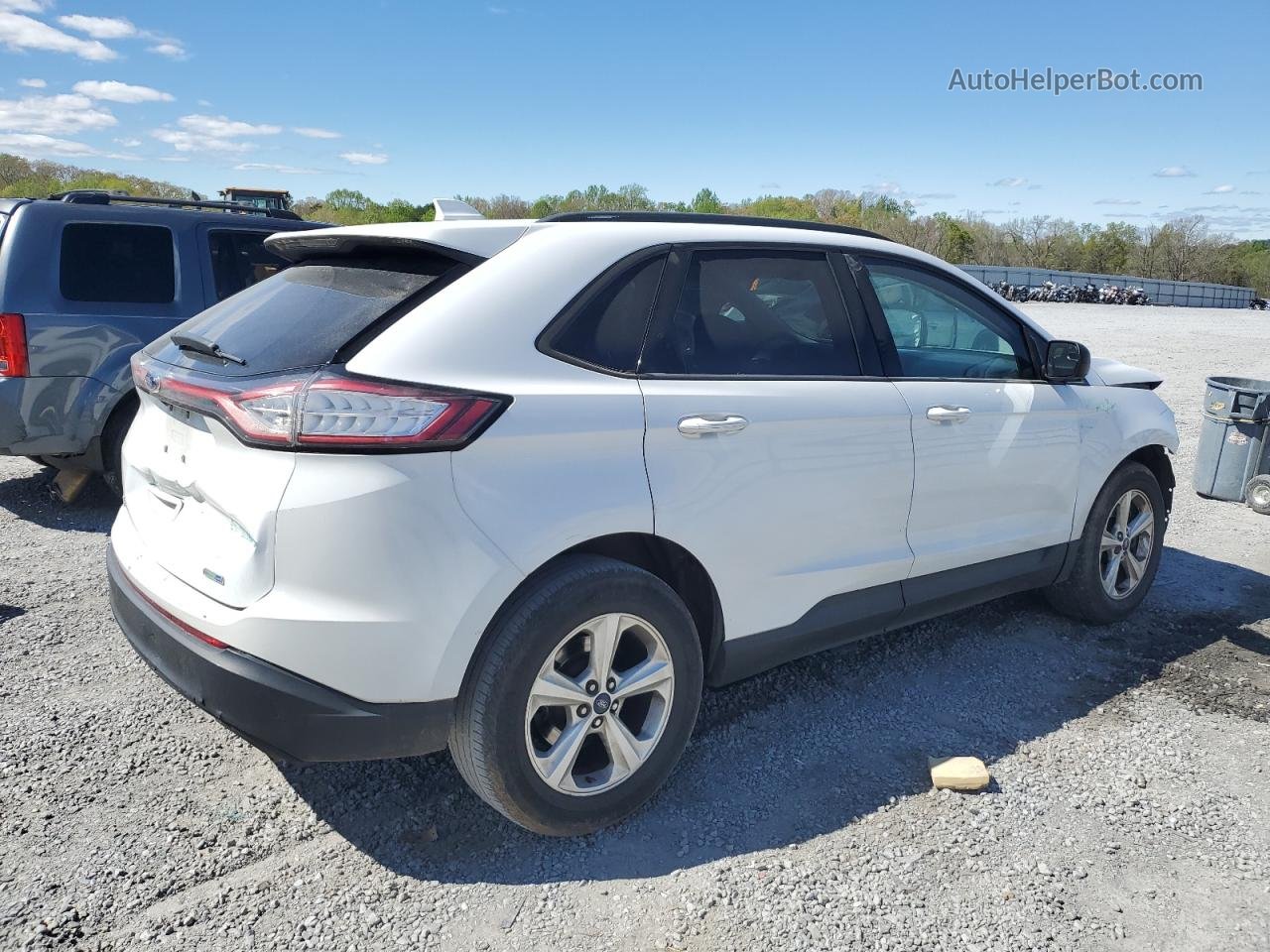 2016 Ford Edge Se White vin: 2FMPK4G91GBC64918