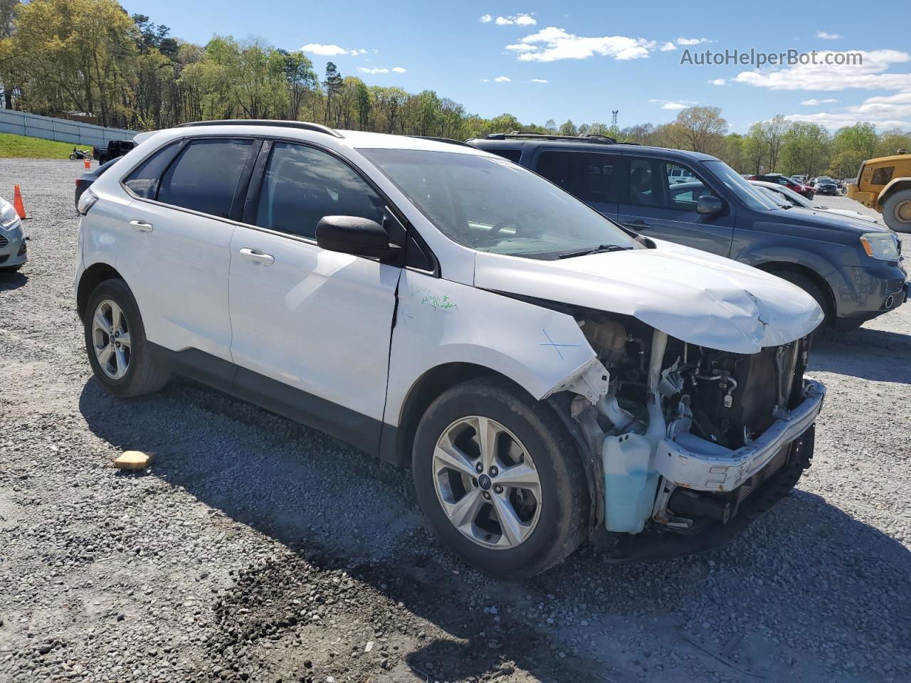 2016 Ford Edge Se White vin: 2FMPK4G91GBC64918