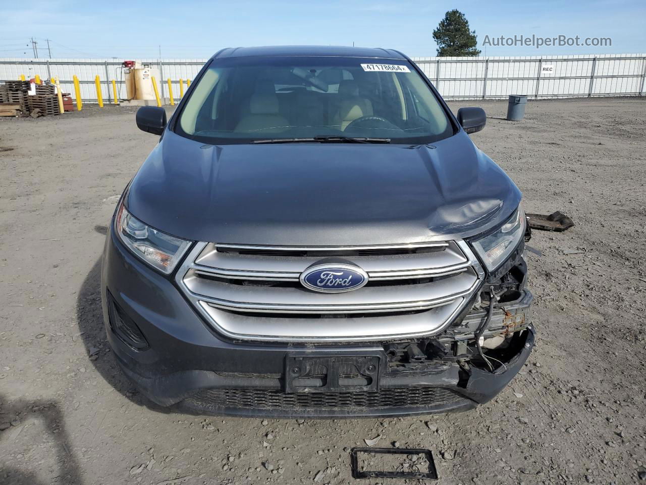 2017 Ford Edge Se Gray vin: 2FMPK4G91HBB30346