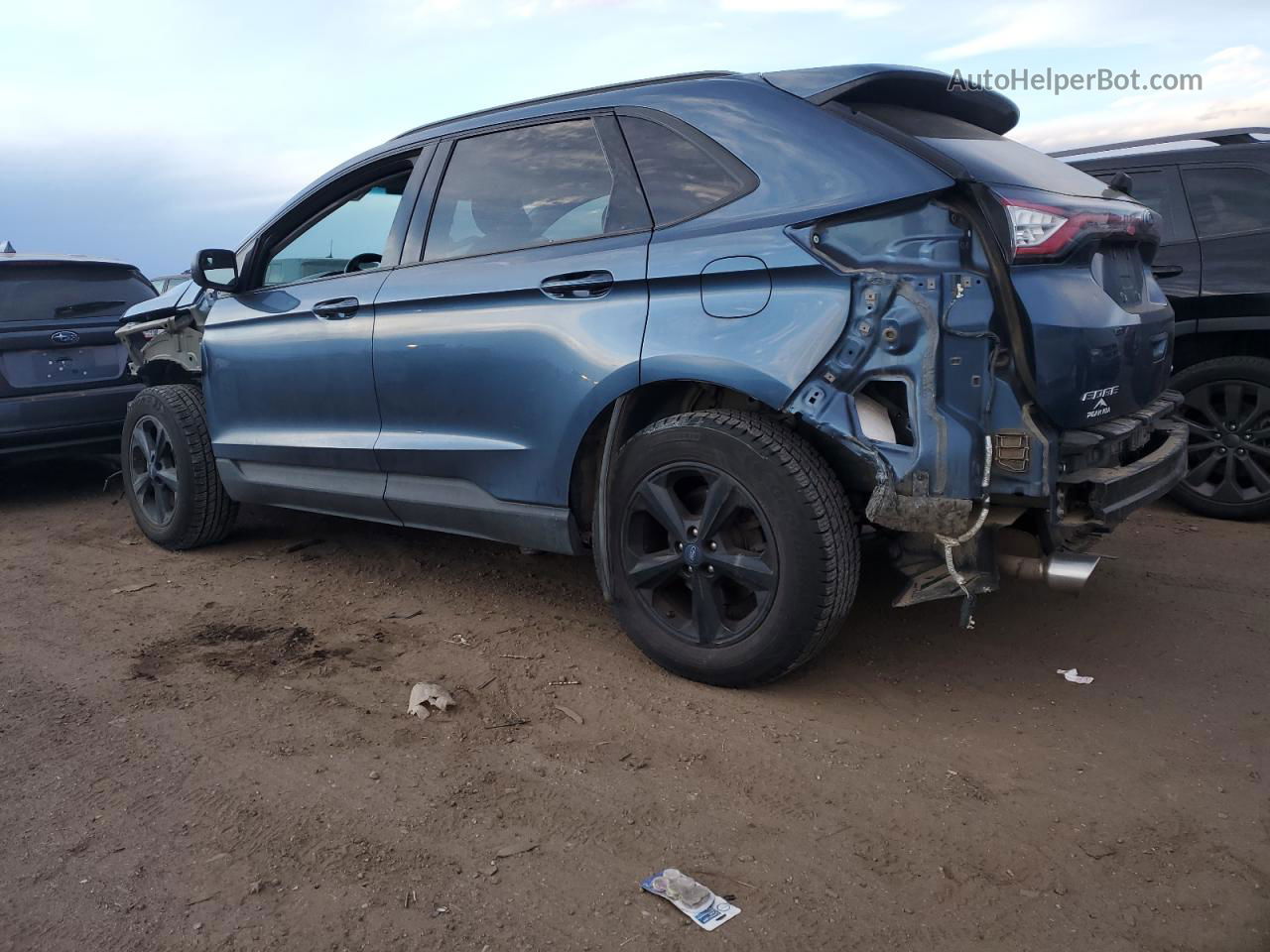 2018 Ford Edge Se Blue vin: 2FMPK4G91JBB13195