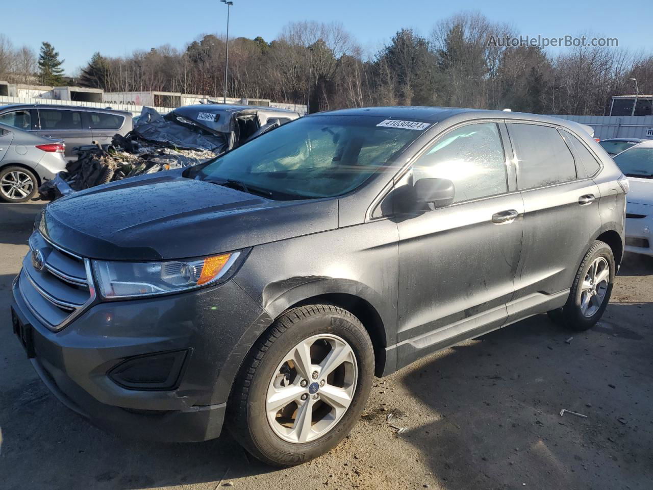 2018 Ford Edge Se Gray vin: 2FMPK4G91JBC29738