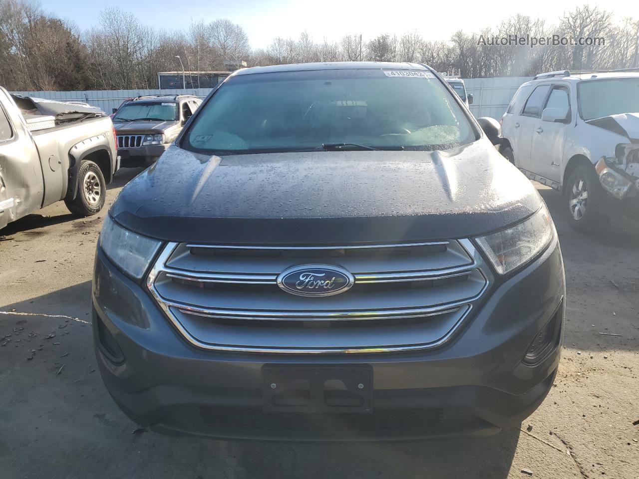 2018 Ford Edge Se Gray vin: 2FMPK4G91JBC29738