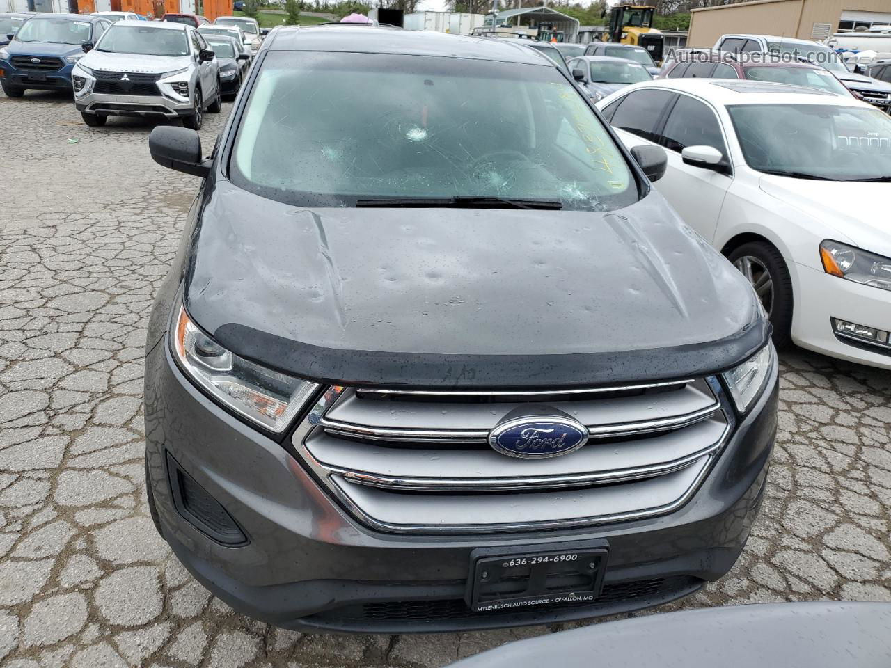 2016 Ford Edge Se Gray vin: 2FMPK4G92GBB43475